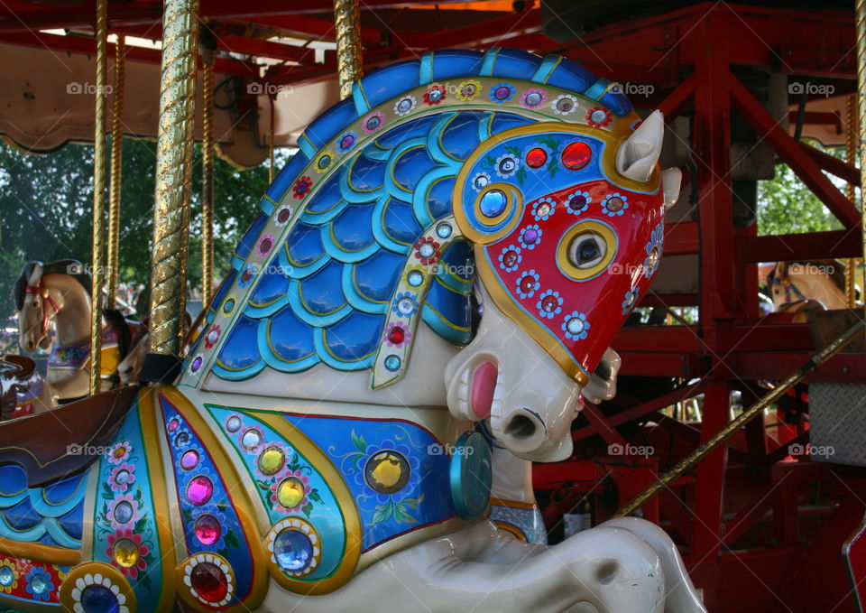 Carousel . Classic fair ride. 