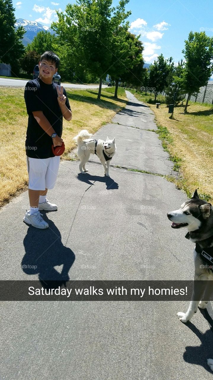 walking with homies