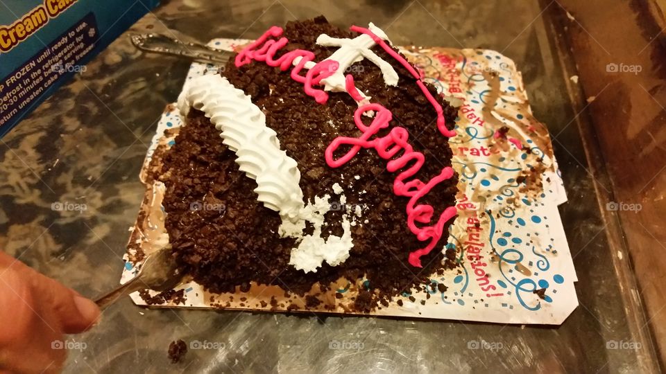 Ice cream cake 
Birthday cake