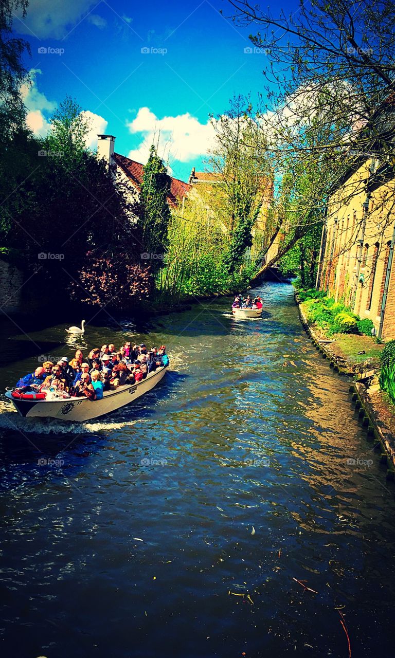 Tourist in boat