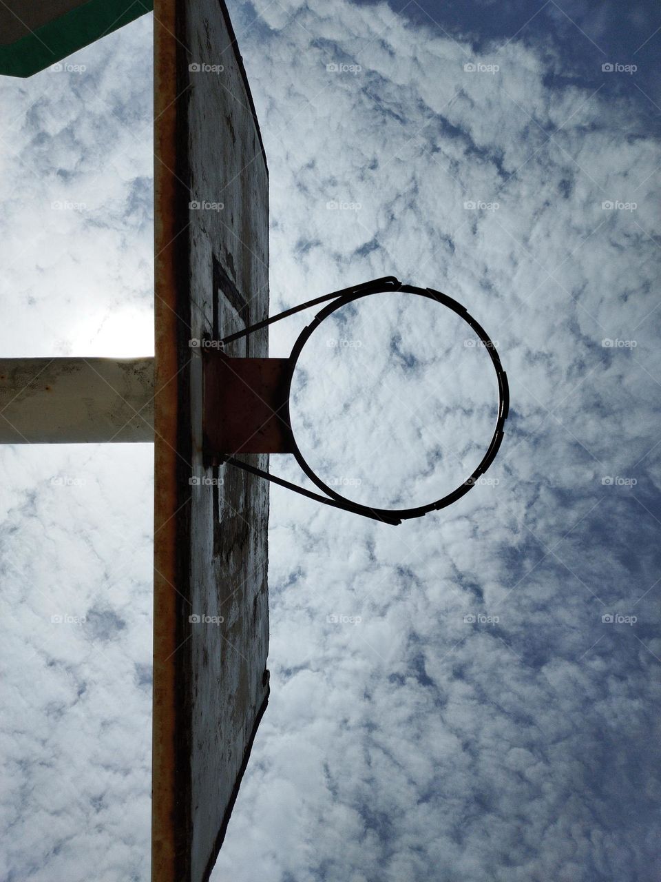 sky ~ cloud ~ basketball hoop