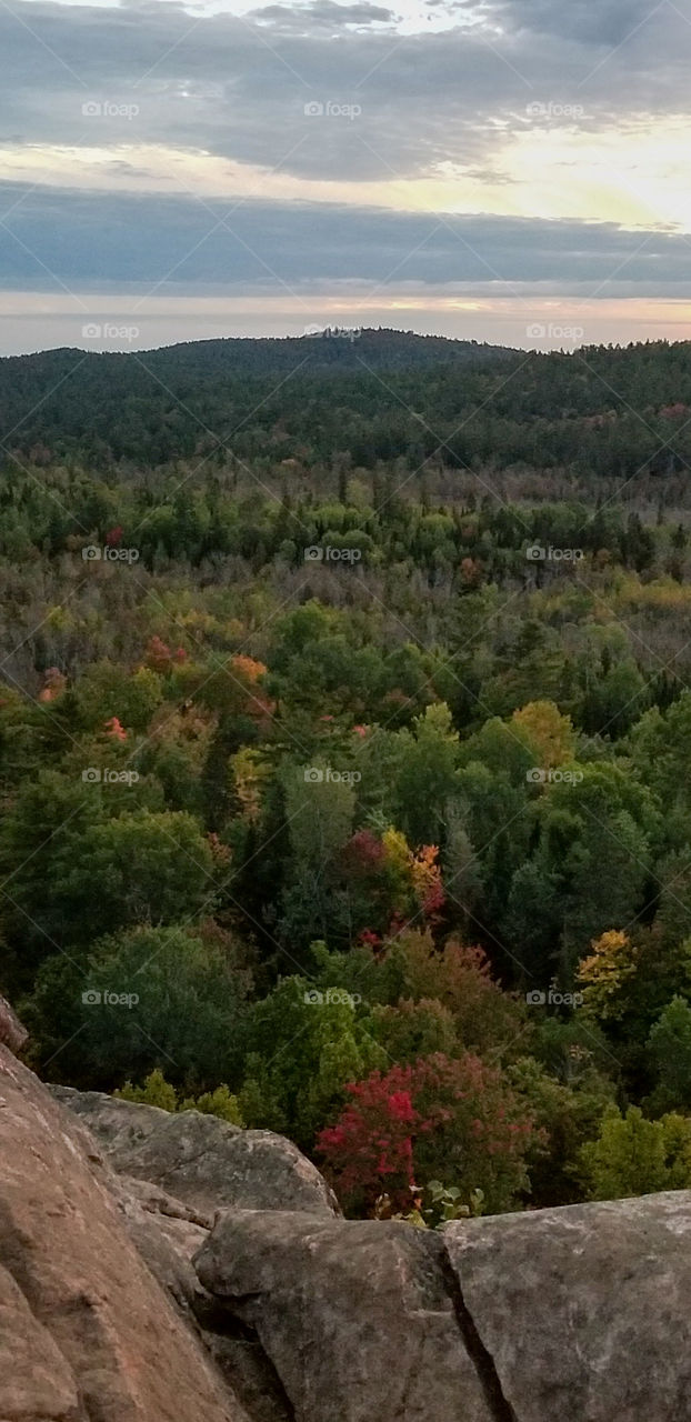 The view from the top of the mountain,  Eagle's nest, Ontario