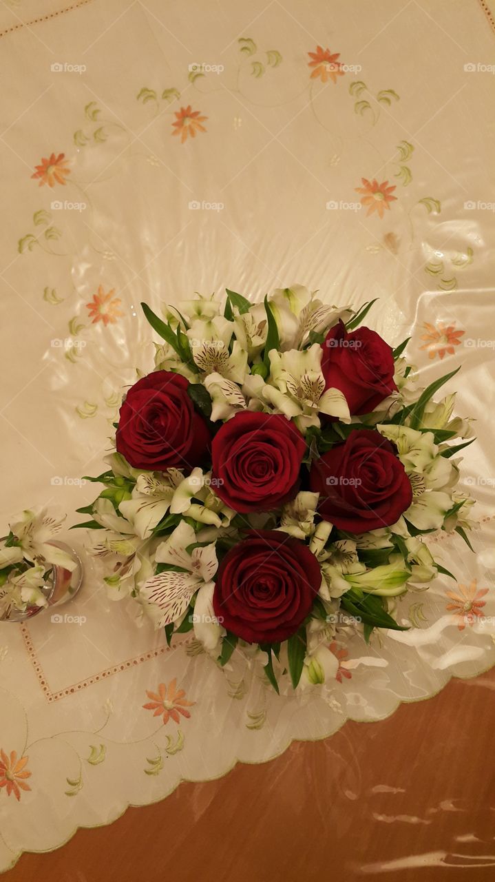 Wedding, Rose, Bouquet, Flower, Floral