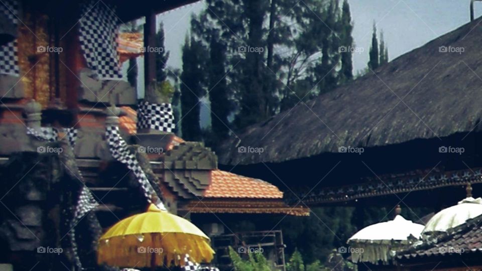 front yard at Balinese temple where most people of Balinese go there for worshipping.