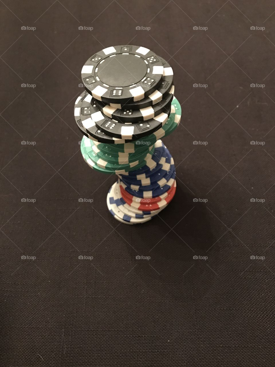 stacked poker chips