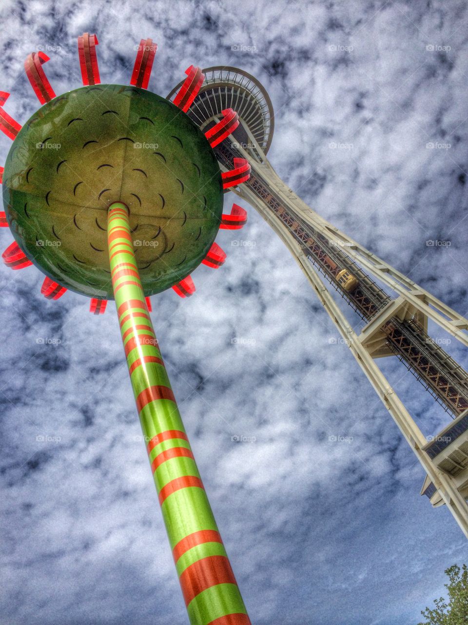 Looking Up At The Space Needle. Seattle Space Needle 