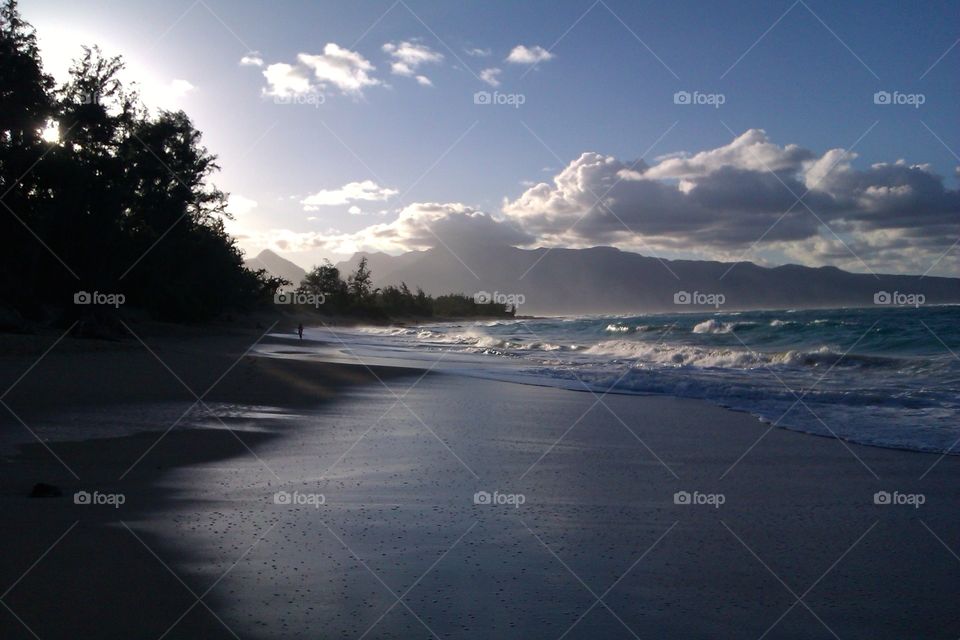 Beach, Landscape, Water, Sea, Sunset