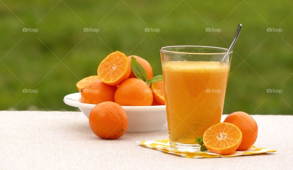 Fresh homemade orange juice