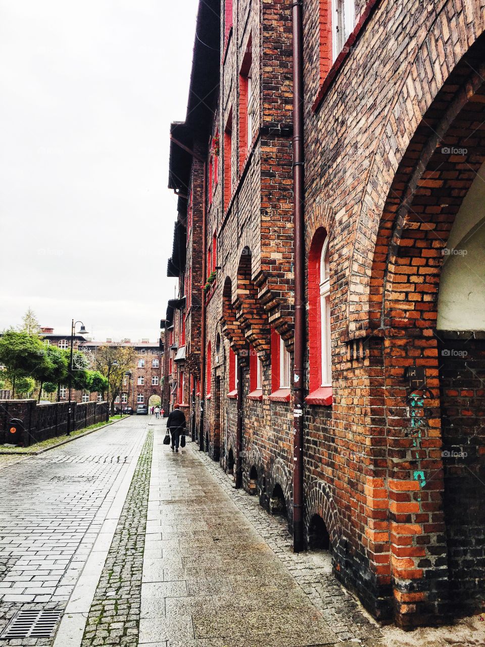 Industrial district in Katowice, Poland.