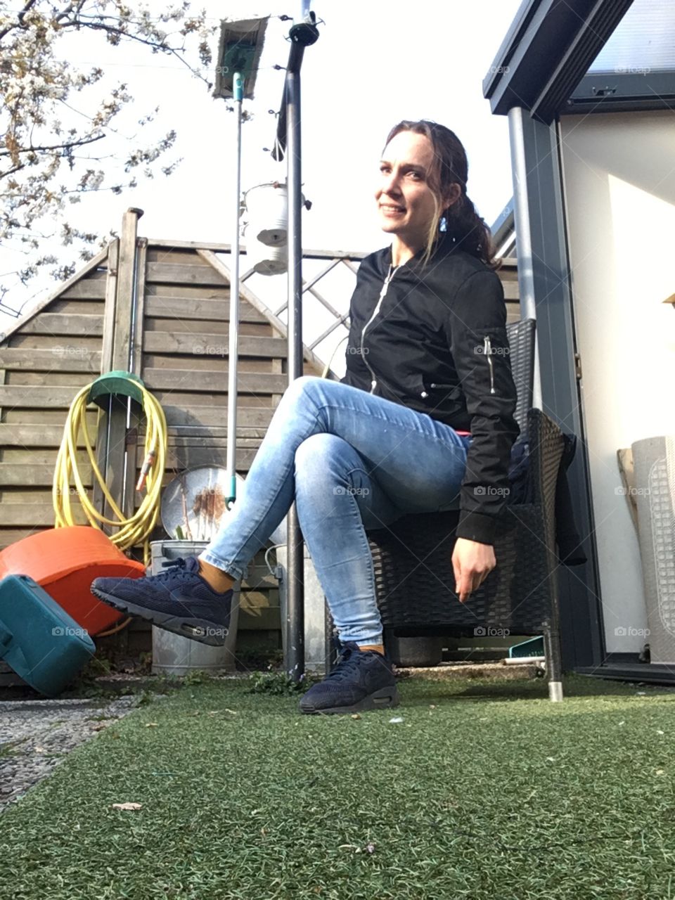 In the evening sun in the Netherlands 