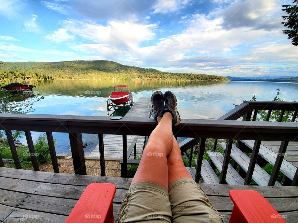 A beautiful view, a comfortable chair and the perfect temperature at the lake house equals a picture perfect morning