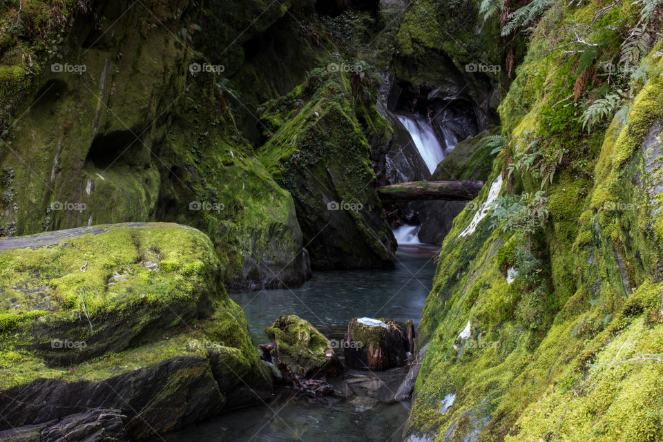 New Zealand - Haast Pass, river/waterfall 