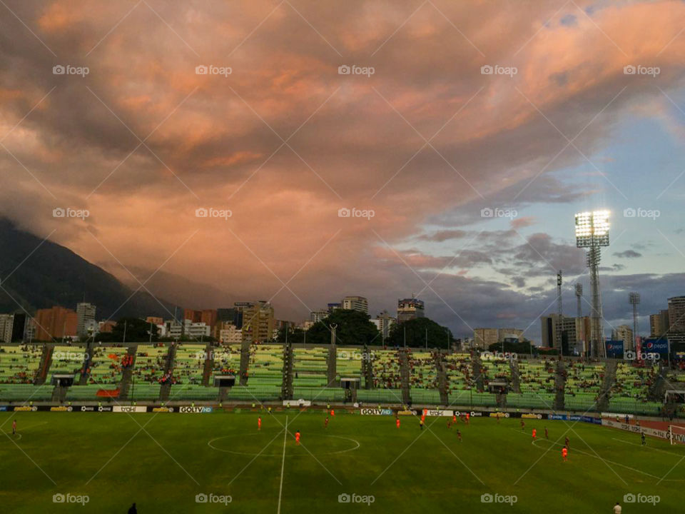 Atardecer de futbol