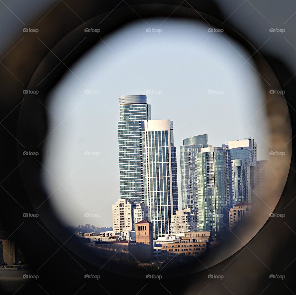 The view point from a photographer of an architectural cityscape