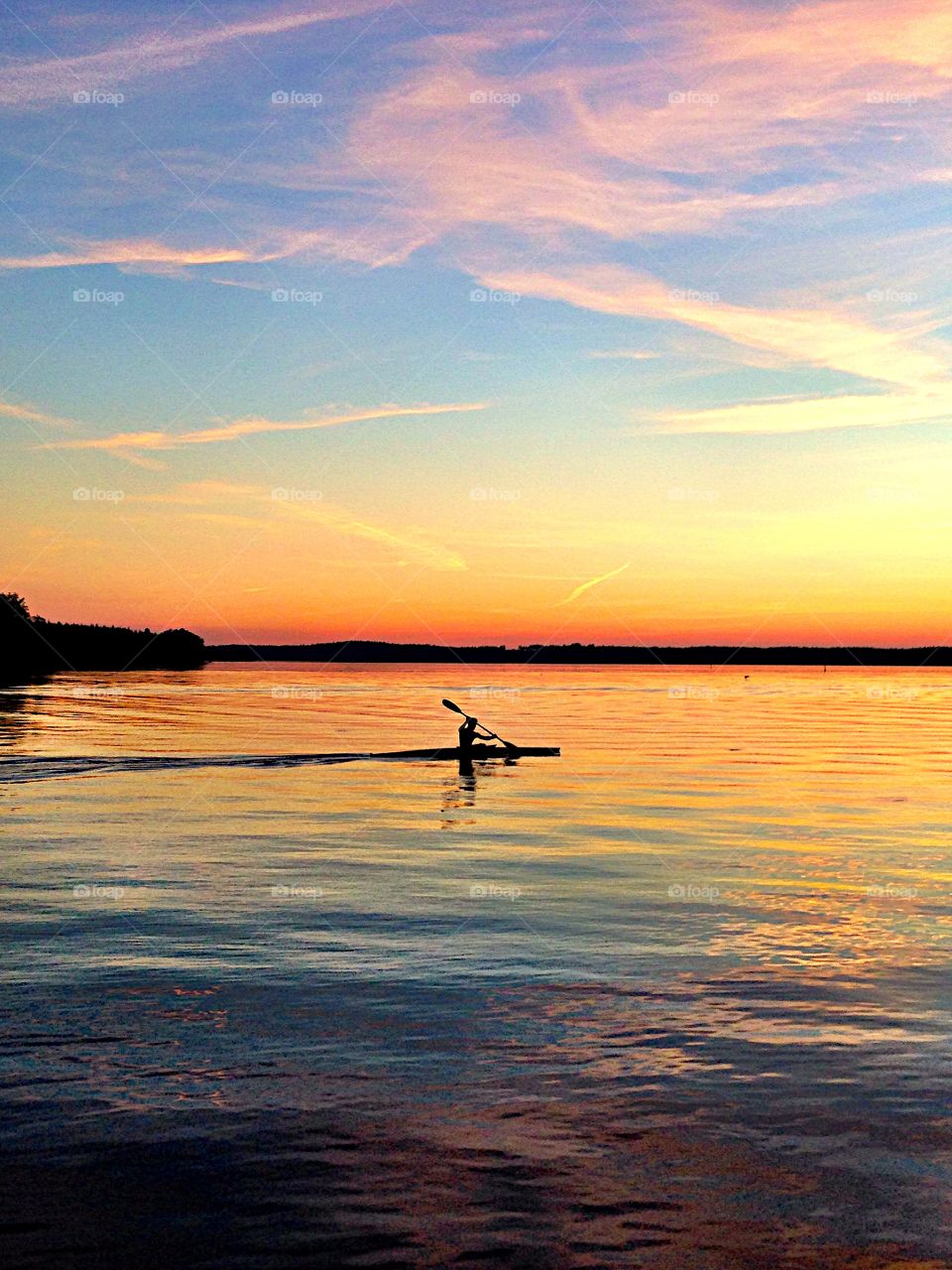 Canoeing in the sunset!
