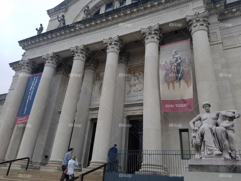 walking up the steps