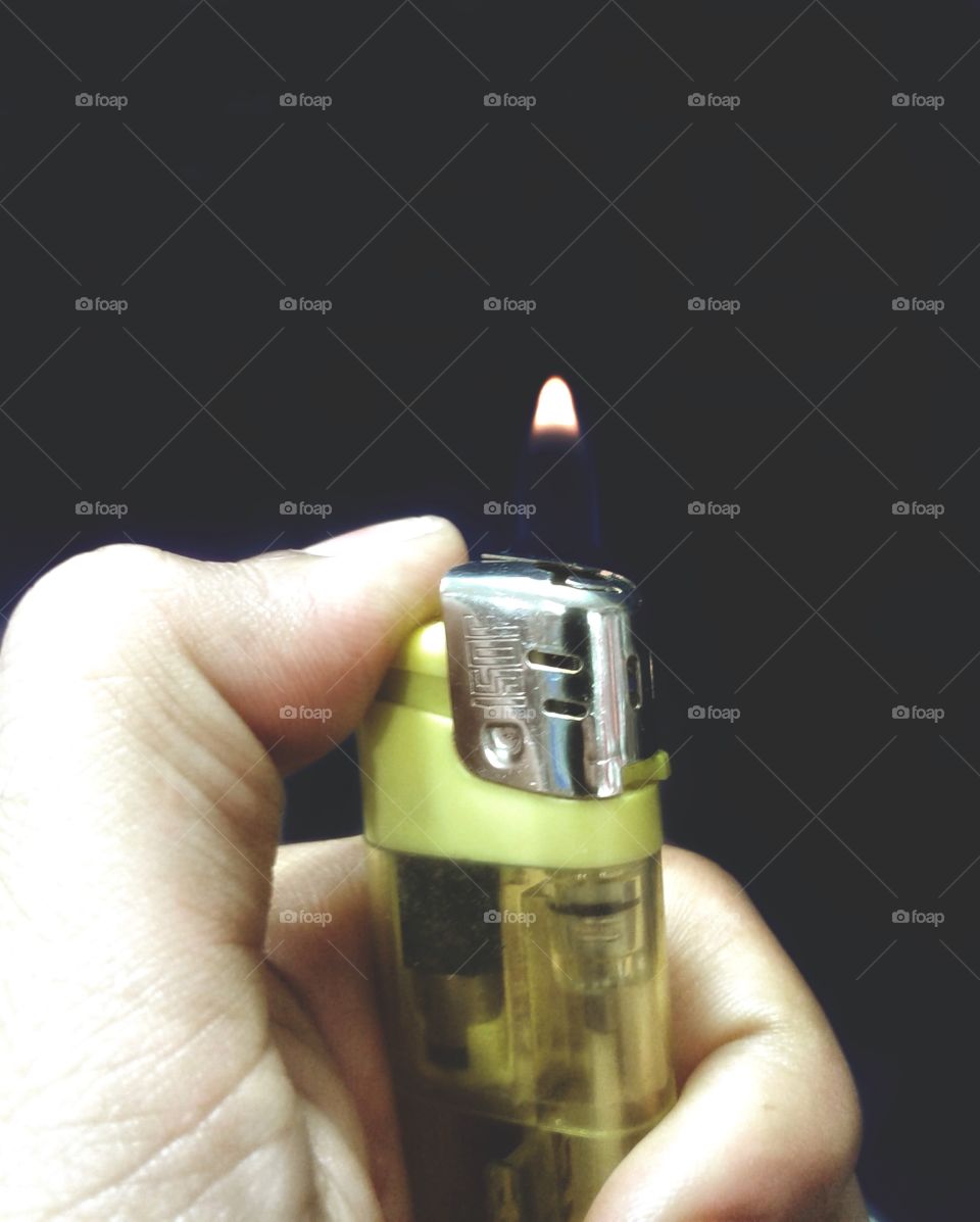 A flame of a lighter.