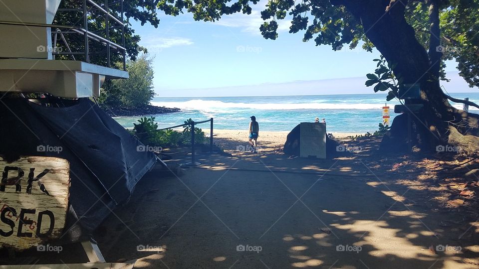 Hidden beach on Kauai