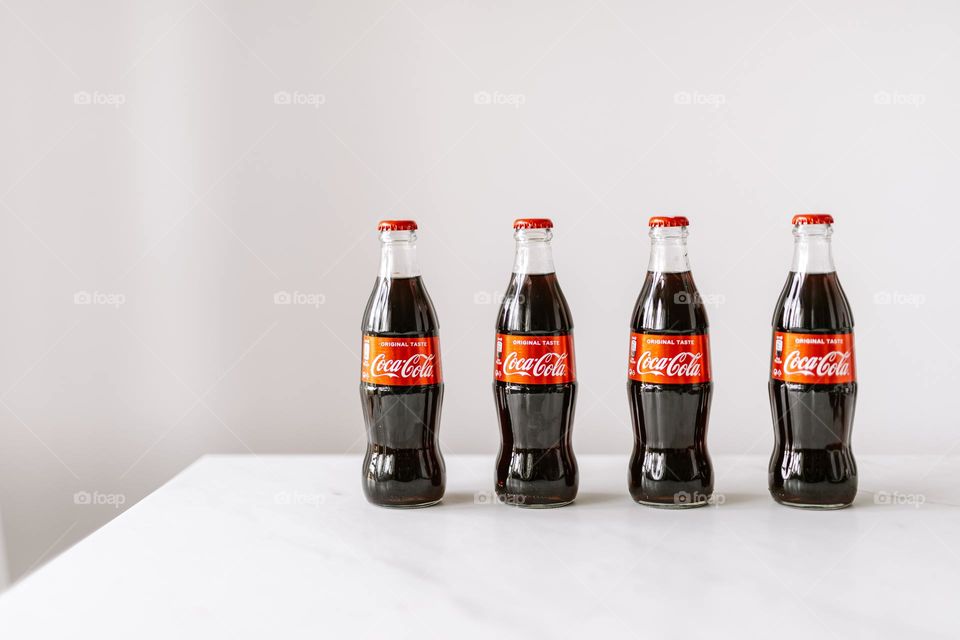 four cokes with the same flavour