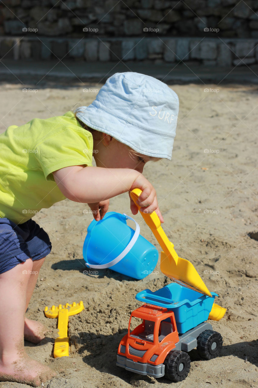 Playing in the sand