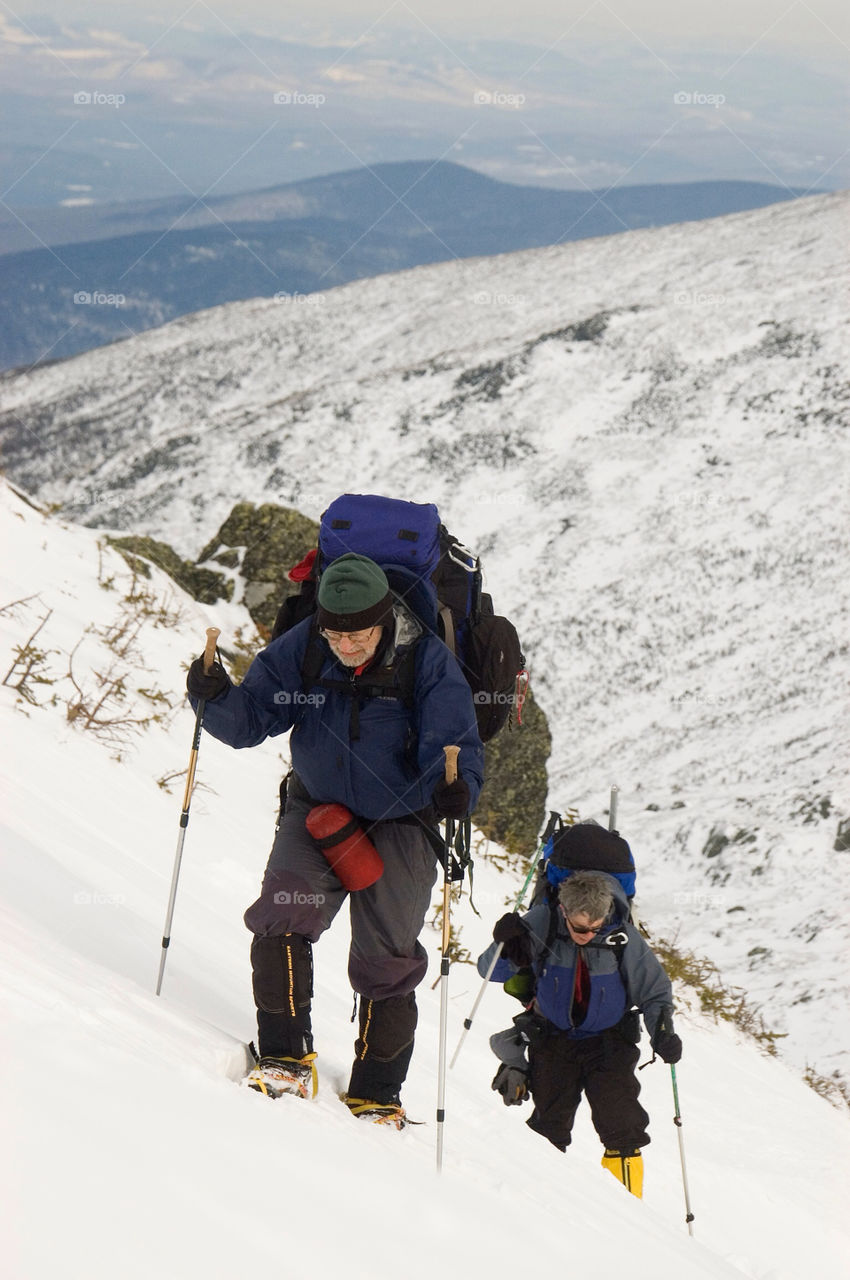 Climbing the summit of Mount Jefferson in the White Mountains of New
