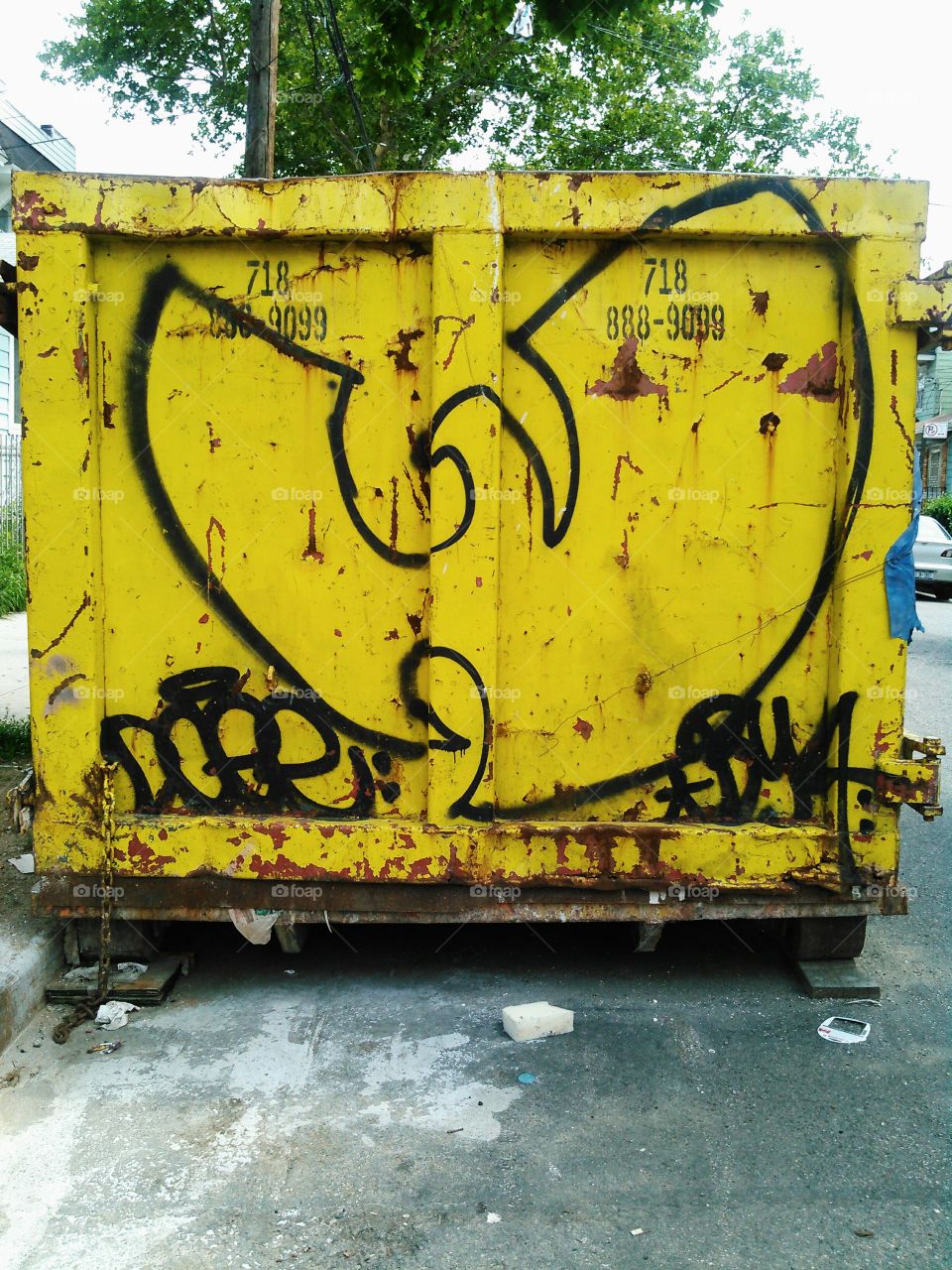 Wu-Tang Dumpster. Jamaica Queens NYC