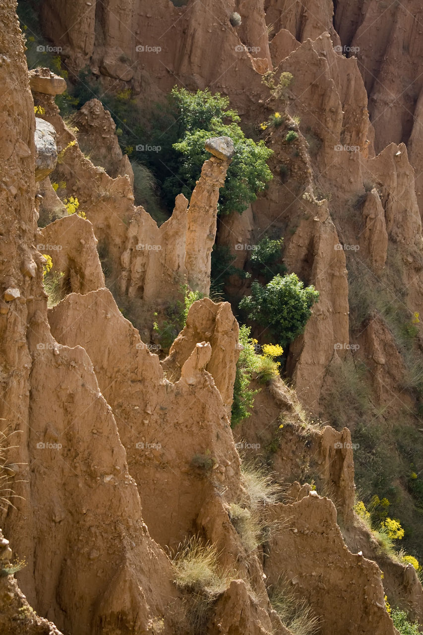 Eroded hills