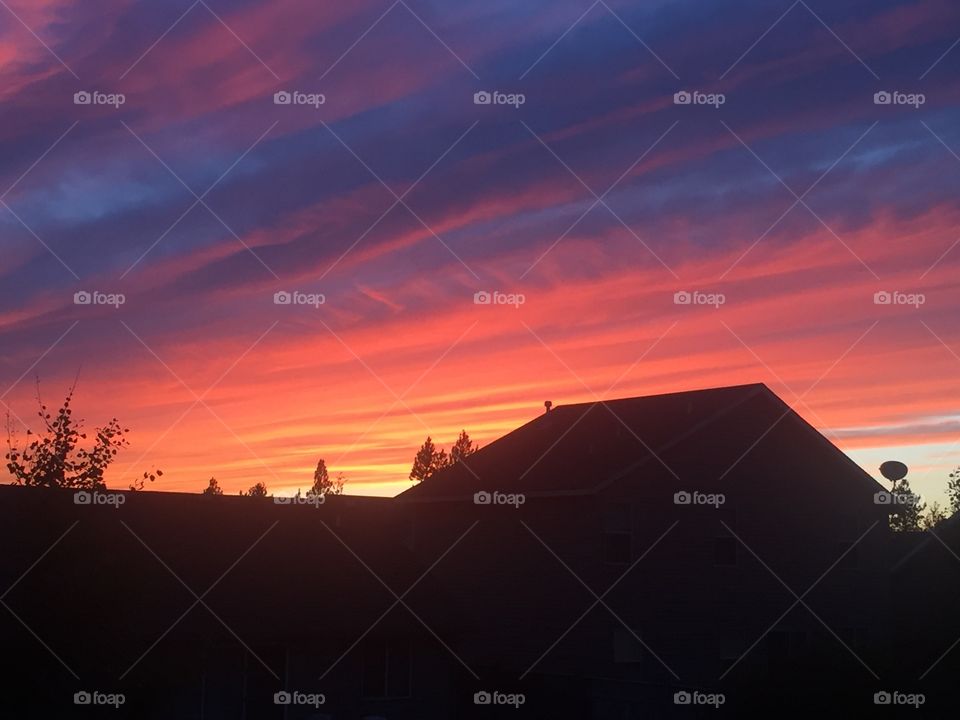 Sunset in Mead, Washington