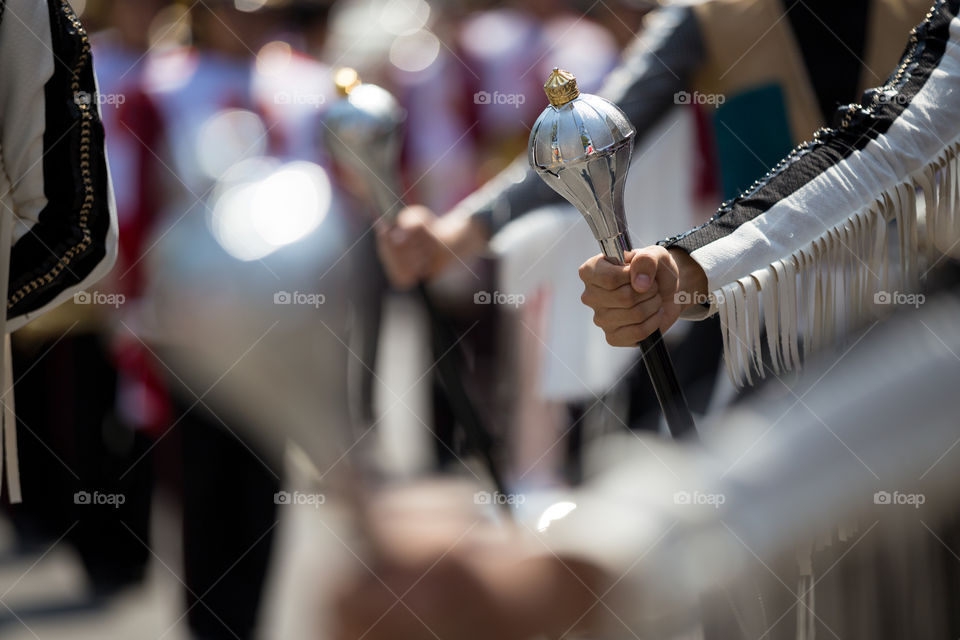 Drum major parade hand 