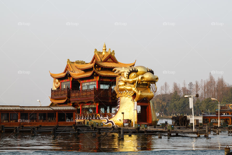 Traditional Chinese dragon boat