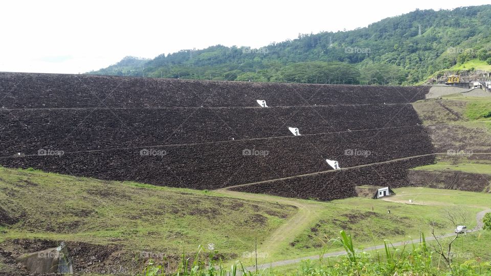 Kotmale rock fill dam in Sri Lanka.