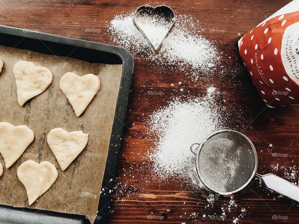 Baking cookies for Christmas 