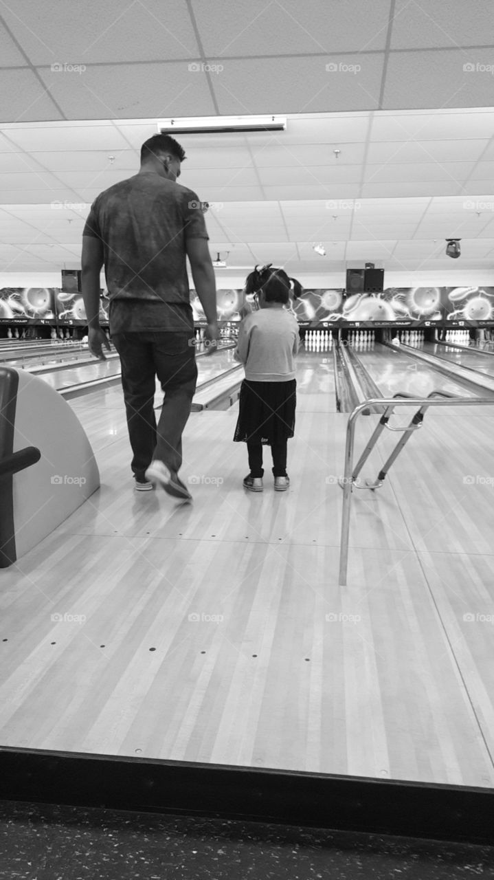 Bowling with daddy