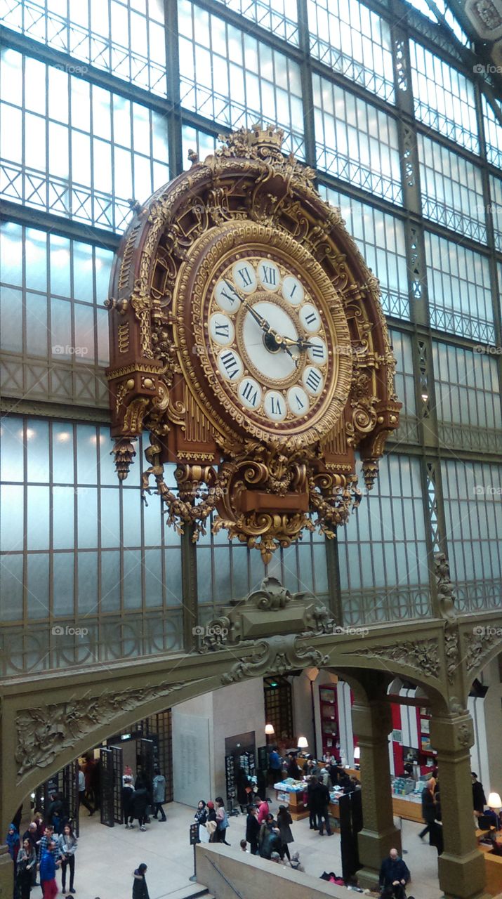 clock of the musee d'orsay in Paris