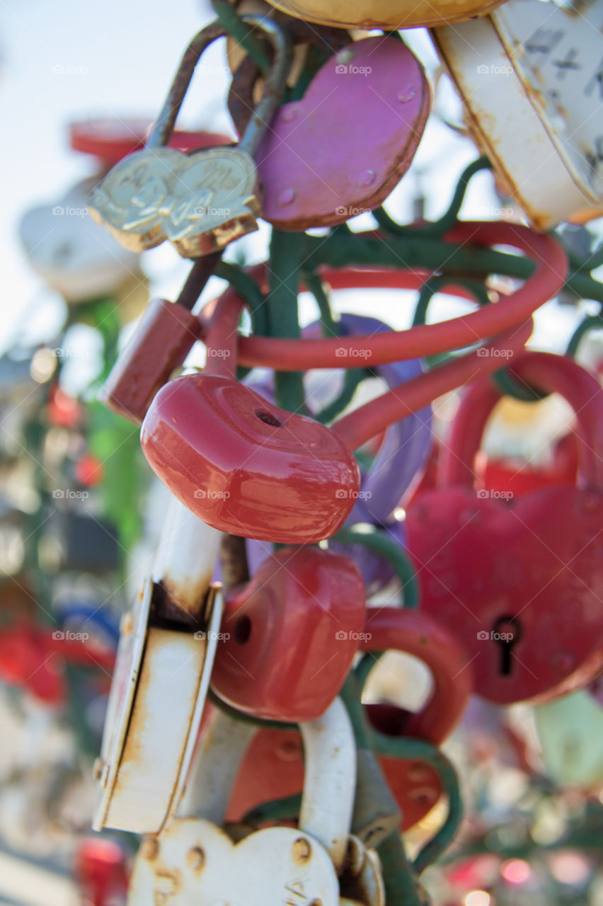 Red love locks