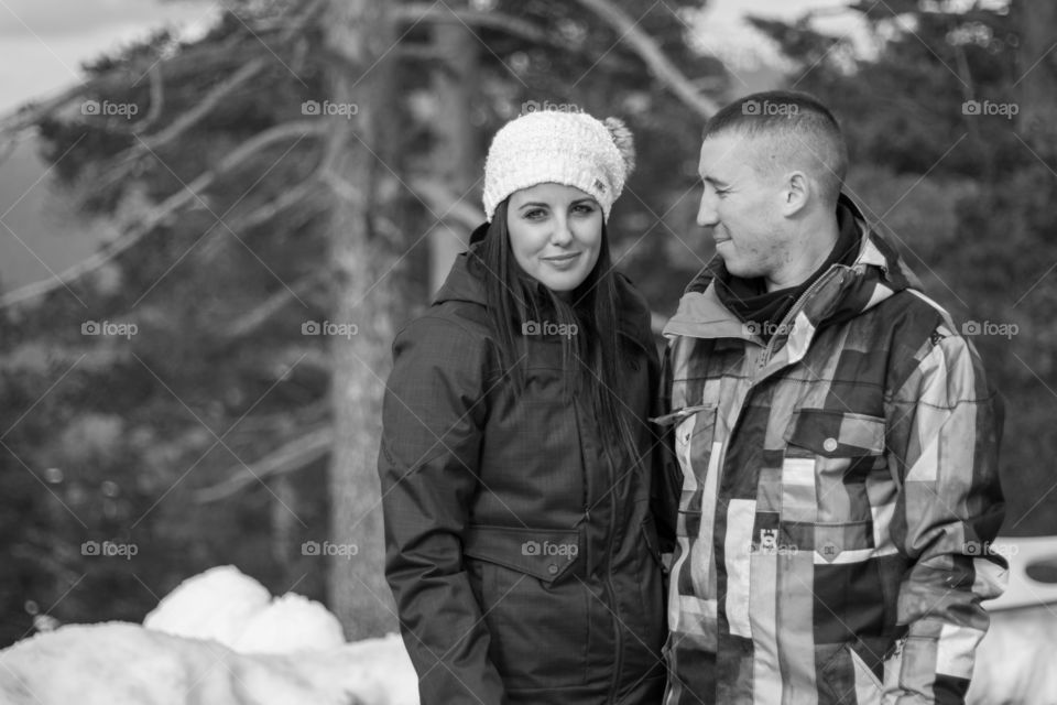 Couple in the snow