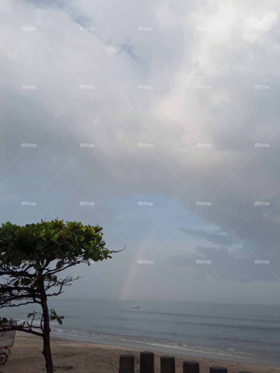 sea side rainbow view