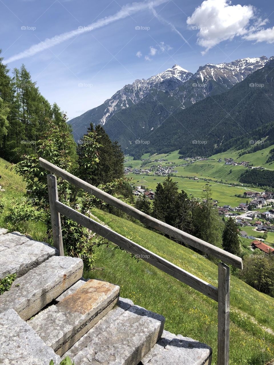 View point over Beautiful  Valley , Austrian Alps