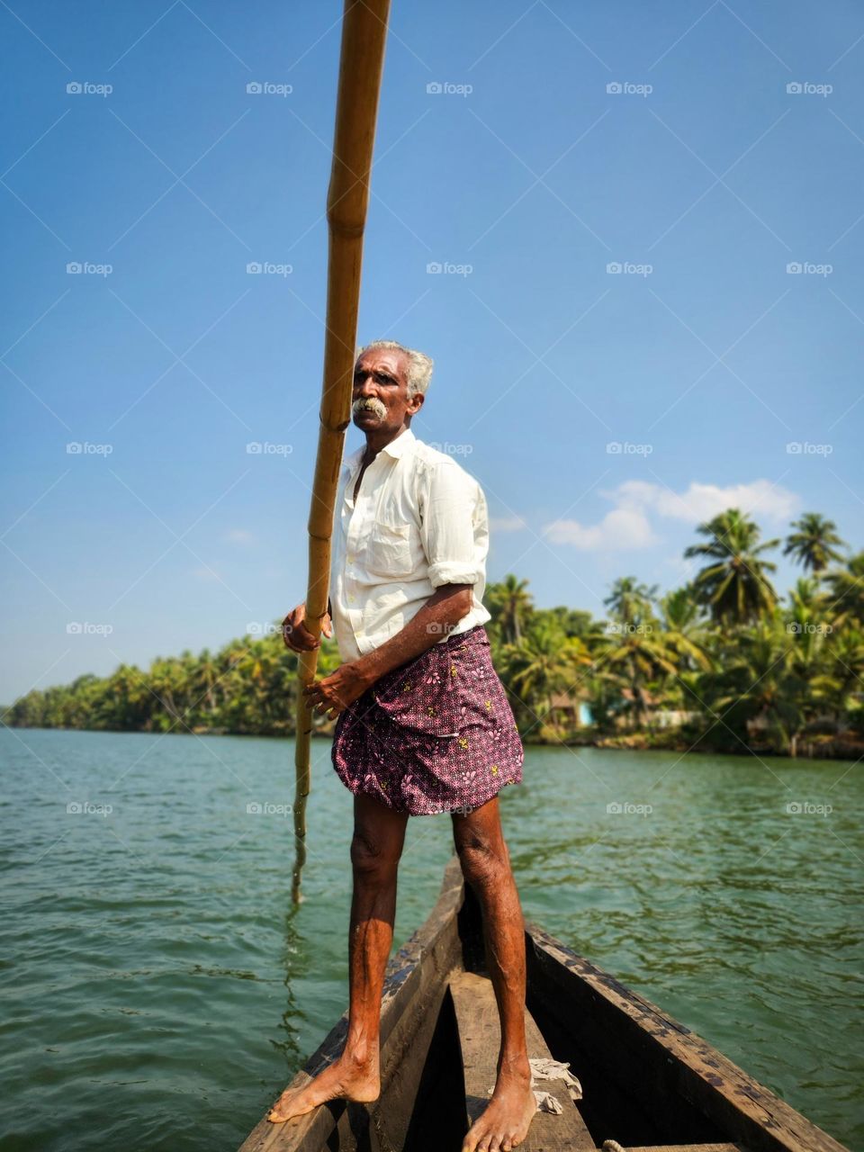 moustache,  old man, river