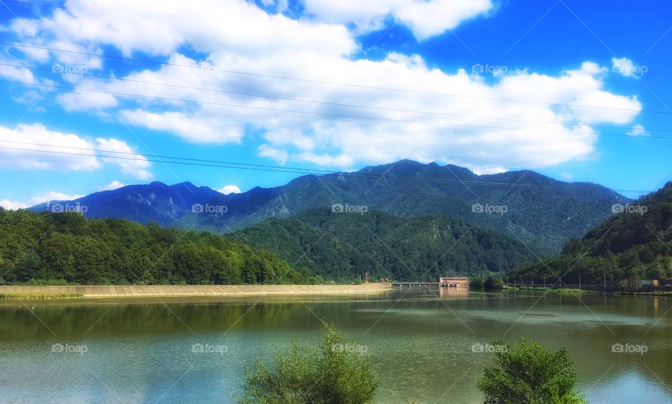 Lake in mountains 