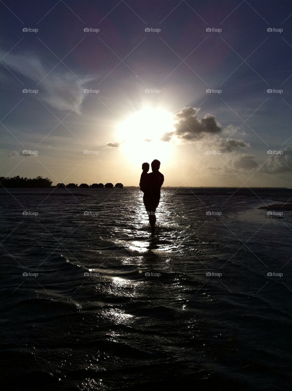 beach ocean sky sunset by patrickshen