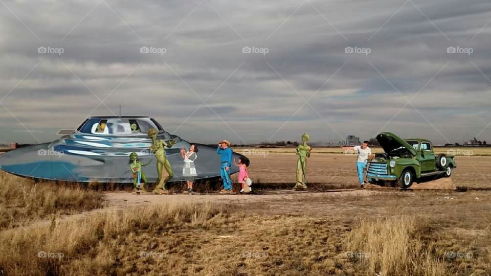 Roadside display outside Roswell, NM