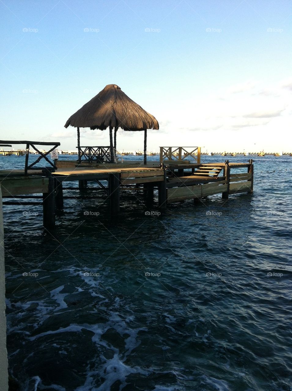 Wooden dock Cozumel 
