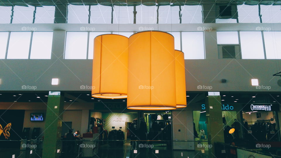 large chandelier in the mall