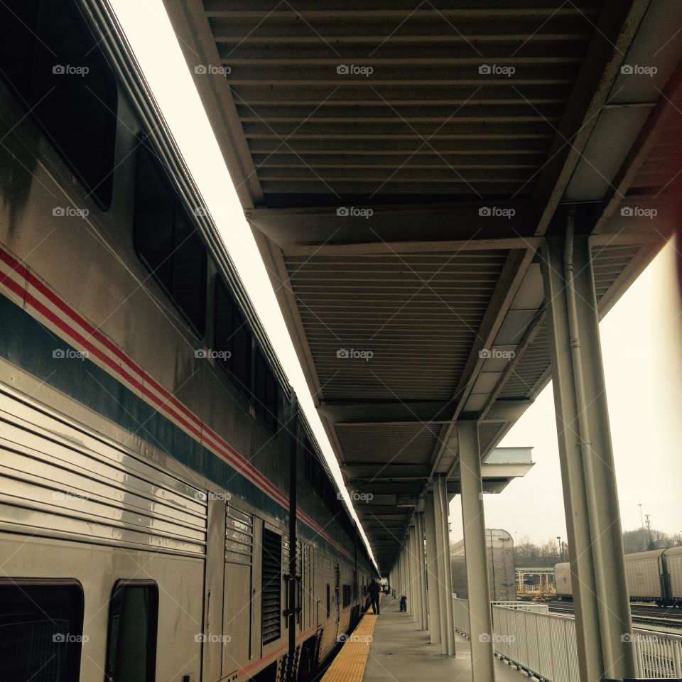 Station view. The Amtrak auto train. 