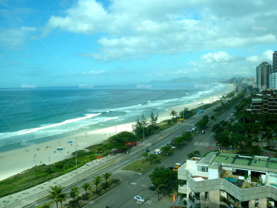 on the beach of copacabana