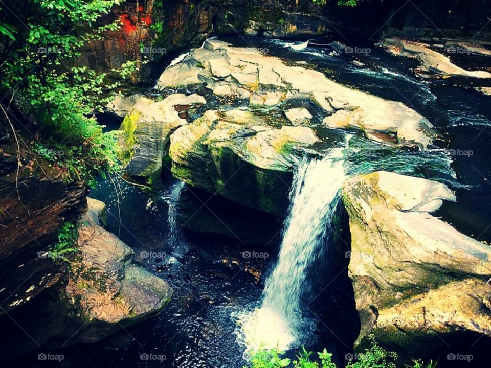 Aberdulais waterfalls, Neath Port Talbot, South Wales (July 2018)