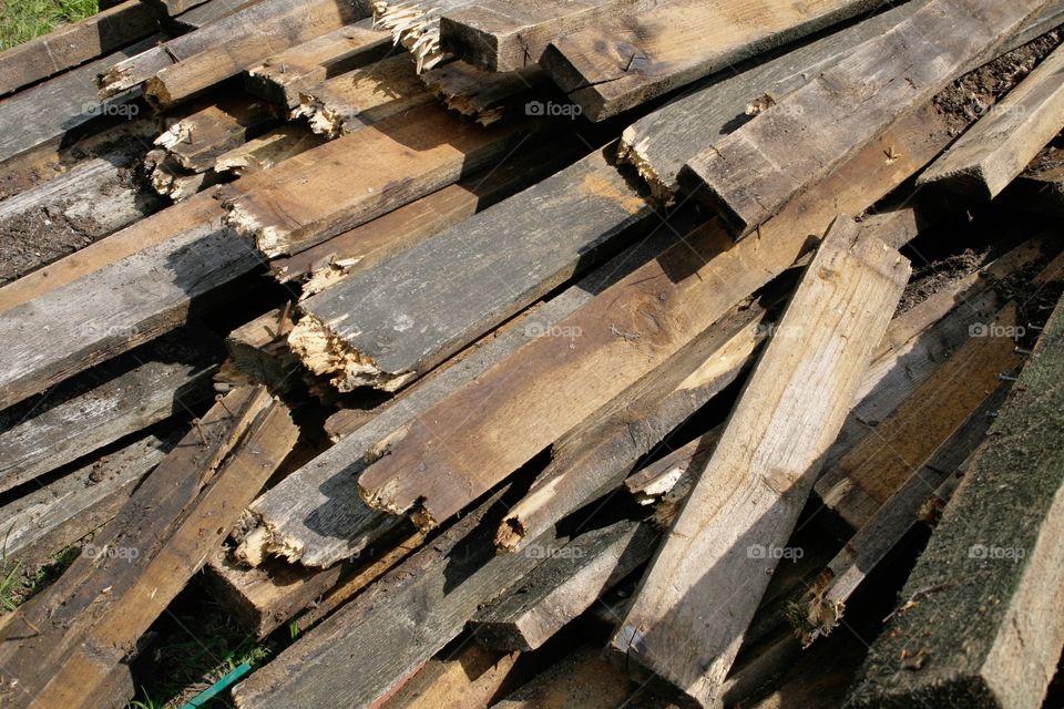 Planks of wood