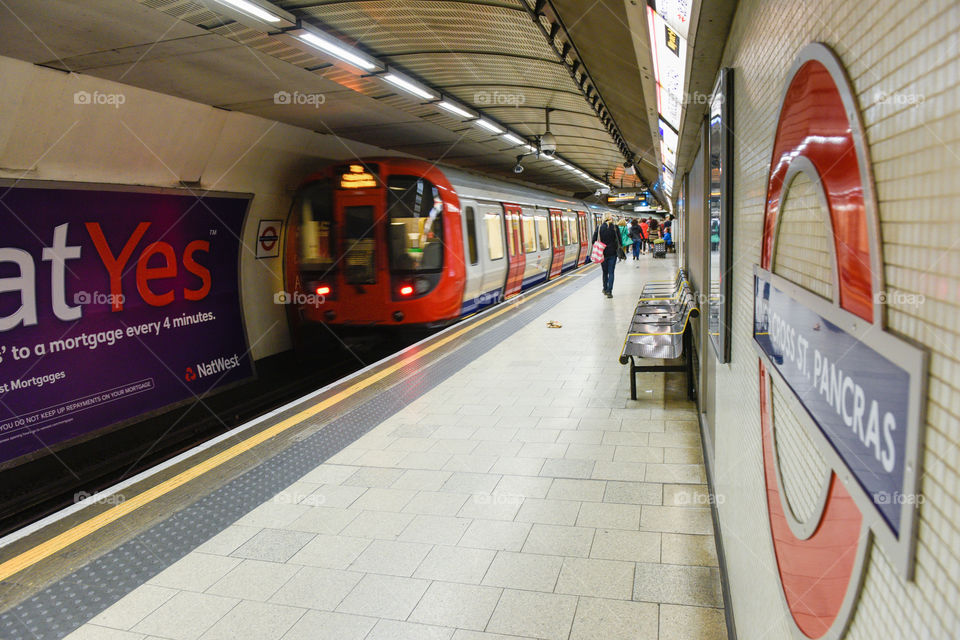 London subway station Kings Cross St. Pancras