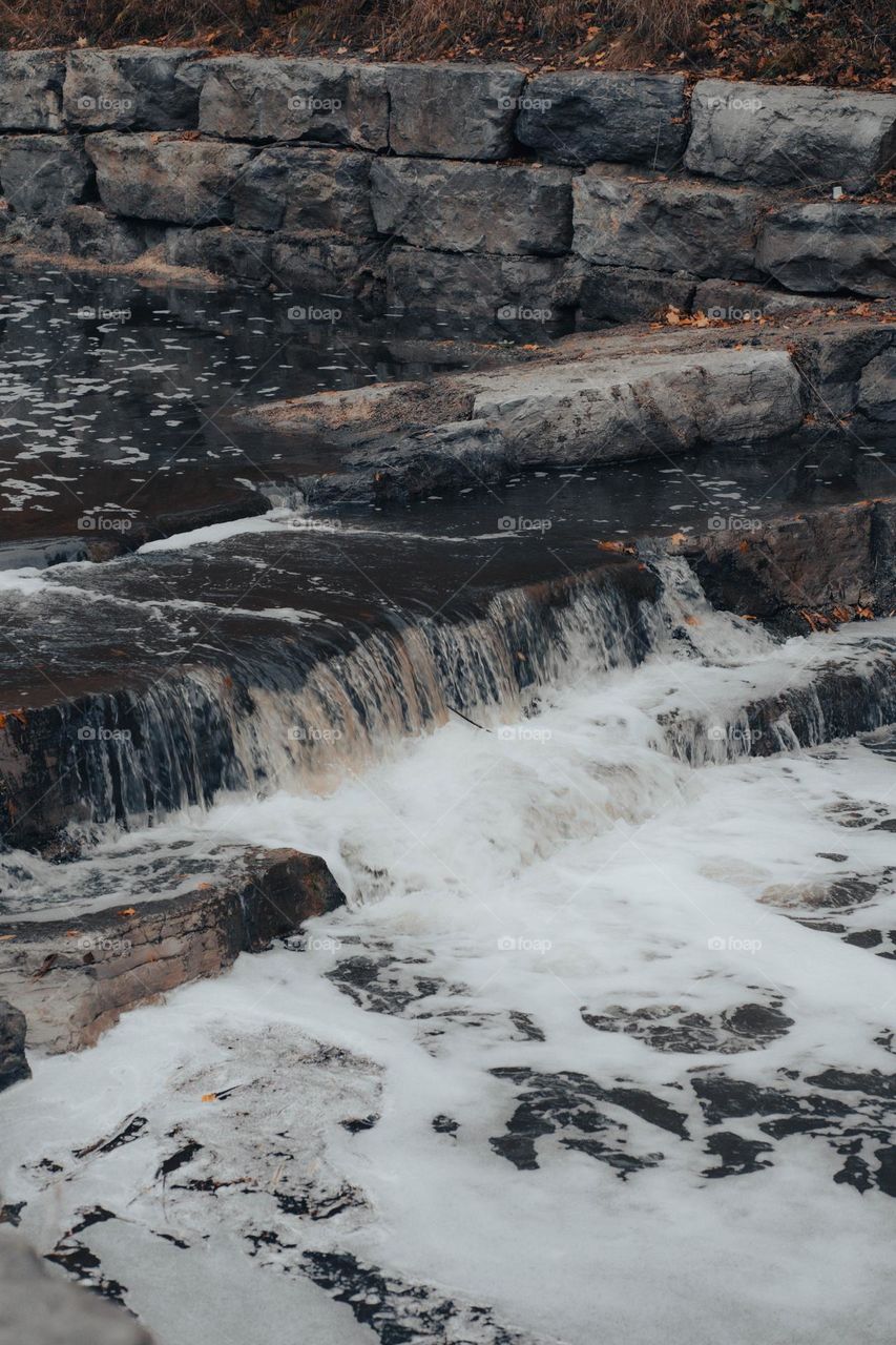 little waterfall in a ravine